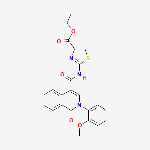 Ethyl 2-({[2-(2-methoxyphenyl)-1-oxo-1,2-dihydroisoquinolin-4-yl]carbonyl}amino)-1,3-thiazole-4-carboxylate