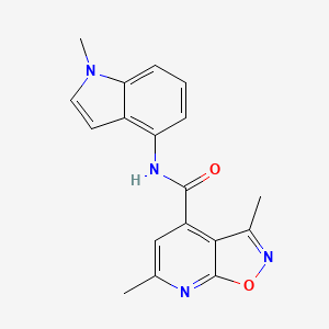 3,6-dimethyl-N-(1-methyl-1H-indol-4-yl)[1,2]oxazolo[5,4-b]pyridine-4-carboxamide