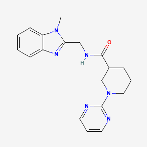 N-[(1-methyl-1H-1,3-benzimidazol-2-yl)methyl]-1-(2-pyrimidinyl)-3-piperidinecarboxamide