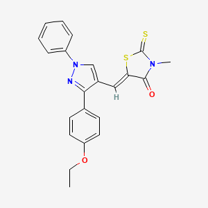 (5Z)-5-{[3-(4-ethoxyphenyl)-1-phenyl-1H-pyrazol-4-yl]methylidene}-3-methyl-2-thioxo-1,3-thiazolidin-4-one