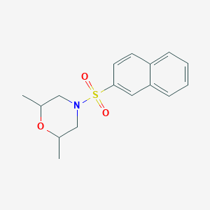 molecular formula C16H19NO3S B15101994 2,6-Dimethyl-4-(2-naphthylsulfonyl)morpholine 