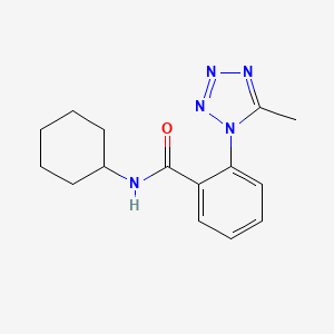 molecular formula C15H19N5O B15102000 N-cyclohexyl-2-(5-methyl-1H-tetrazol-1-yl)benzamide 