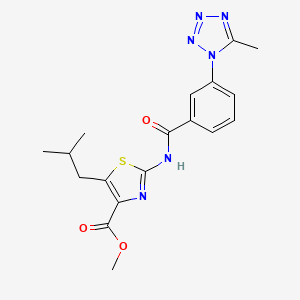 methyl 5-(2-methylpropyl)-2-({[3-(5-methyl-1H-tetrazol-1-yl)phenyl]carbonyl}amino)-1,3-thiazole-4-carboxylate