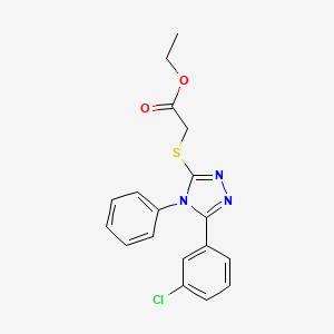 ethyl {[5-(3-chlorophenyl)-4-phenyl-4H-1,2,4-triazol-3-yl]sulfanyl}acetate