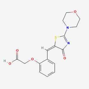 (2-{(E)-[2-(morpholin-4-yl)-4-oxo-1,3-thiazol-5(4H)-ylidene]methyl}phenoxy)acetic acid