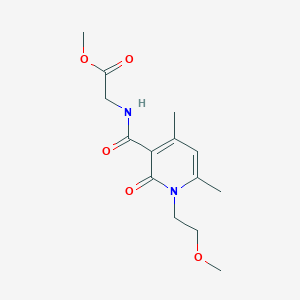 molecular formula C14H20N2O5 B15102026 methyl N-{[1-(2-methoxyethyl)-4,6-dimethyl-2-oxo-1,2-dihydropyridin-3-yl]carbonyl}glycinate 