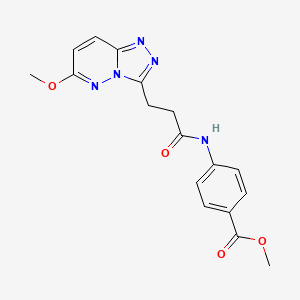 molecular formula C17H17N5O4 B15102028 Methyl 4-{[3-(6-methoxy[1,2,4]triazolo[4,3-b]pyridazin-3-yl)propanoyl]amino}benzoate 