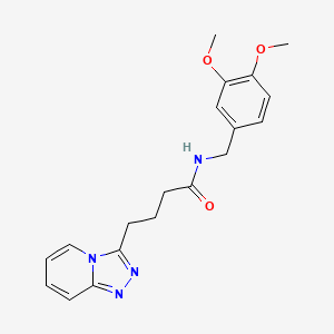 molecular formula C19H22N4O3 B15102030 4-([1,2,4]triazolo[4,3-a]pyridin-3-yl)-N-(3,4-dimethoxybenzyl)butanamide 