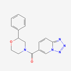 molecular formula C16H15N5O2 B15102037 (2-Phenylmorpholin-4-yl)(tetrazolo[1,5-a]pyridin-6-yl)methanone 