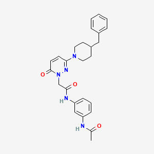 molecular formula C26H29N5O3 B15102039 N-(3-acetamidophenyl)-2-(3-(4-benzylpiperidin-1-yl)-6-oxopyridazin-1(6H)-yl)acetamide 