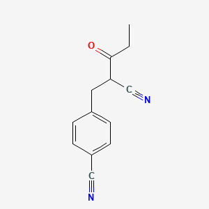 molecular formula C13H12N2O B1510207 4-(2-Cyano-3-oxopentyl)benzonitrile 