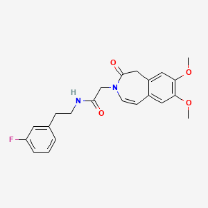 2-(7,8-dimethoxy-2-oxo-1,2-dihydro-3H-3-benzazepin-3-yl)-N-[2-(3-fluorophenyl)ethyl]acetamide