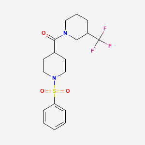 1-[1-(Benzenesulfonyl)piperidine-4-carbonyl]-3-(trifluoromethyl)piperidine