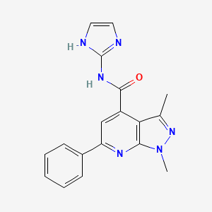 N-(1H-imidazol-2-yl)-1,3-dimethyl-6-phenyl-1H-pyrazolo[3,4-b]pyridine-4-carboxamide