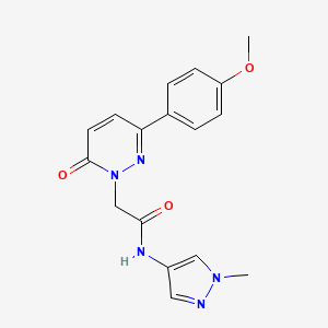 2-(3-(4-methoxyphenyl)-6-oxopyridazin-1(6H)-yl)-N-(1-methyl-1H-pyrazol-4-yl)acetamide