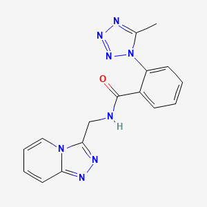 2-(5-methyl-1H-tetrazol-1-yl)-N-([1,2,4]triazolo[4,3-a]pyridin-3-ylmethyl)benzamide