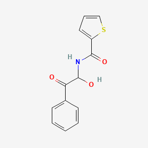 molecular formula C13H11NO3S B15102140 N-(1-hydroxy-2-oxo-2-phenylethyl)thiophene-2-carboxamide 