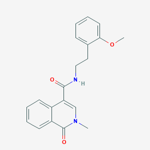 molecular formula C20H20N2O3 B15102162 N-[2-(2-methoxyphenyl)ethyl]-2-methyl-1-oxo-1,2-dihydroisoquinoline-4-carboxamide 