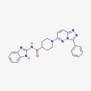 molecular formula C24H22N8O B15102168 N-(1H-benzimidazol-2-yl)-1-(3-phenyl[1,2,4]triazolo[4,3-b]pyridazin-6-yl)piperidine-4-carboxamide 