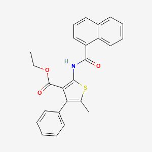 Ethyl 5-methyl-2-[(naphthalen-1-ylcarbonyl)amino]-4-phenylthiophene-3-carboxylate