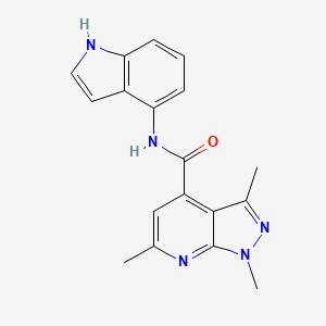 N-(1H-indol-4-yl)-1,3,6-trimethyl-1H-pyrazolo[3,4-b]pyridine-4-carboxamide