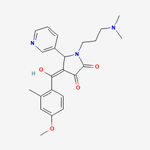 1-[3-(dimethylamino)propyl]-3-hydroxy-4-[(4-methoxy-2-methylphenyl)carbonyl]-5-(pyridin-3-yl)-1,5-dihydro-2H-pyrrol-2-one