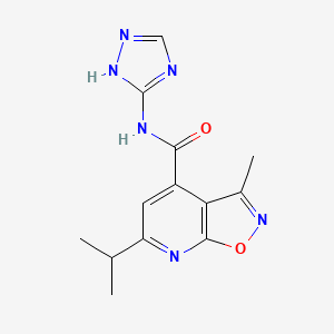 3-methyl-6-(propan-2-yl)-N-(4H-1,2,4-triazol-3-yl)[1,2]oxazolo[5,4-b]pyridine-4-carboxamide