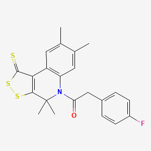 5-((4-fluorophenyl)acetyl)-4,4,7,8-tetramethyl-4,5-dihydro-1H-[1,2]dithiolo[3,4-c]quinoline-1-thione