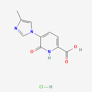 molecular formula C10H10ClN3O3 B1510224 5-(4-methyl-1H-imidazol-1-yl)-6-oxo-1,6-dihydropyridine-2-carboxylic acid hydrochloride 