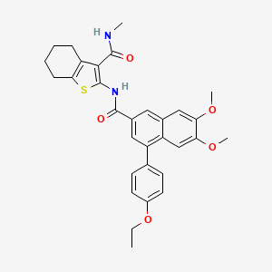 2-({[4-(4-ethoxyphenyl)-6,7-dimethoxynaphthalen-2-yl]carbonyl}amino)-N-methyl-4,5,6,7-tetrahydro-1-benzothiophene-3-carboxamide