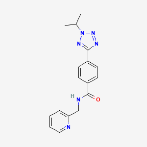 molecular formula C17H18N6O B15102242 4-[2-(propan-2-yl)-2H-tetrazol-5-yl]-N-(pyridin-2-ylmethyl)benzamide 