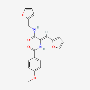 (2Z)-3-(2-furyl)-N-(2-furylmethyl)-2-[(4-methoxyphenyl)carbonylamino]prop-2-en amide