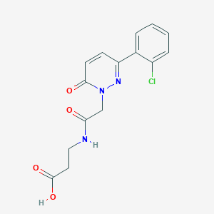 molecular formula C15H14ClN3O4 B15102252 N-{[3-(2-chlorophenyl)-6-oxopyridazin-1(6H)-yl]acetyl}-beta-alanine 