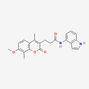 N-(1H-indol-4-yl)-3-(7-methoxy-4,8-dimethyl-2-oxo-2H-chromen-3-yl)propanamide