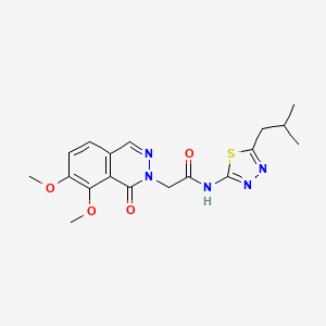 molecular formula C18H21N5O4S B15102261 2-(7,8-dimethoxy-1-oxophthalazin-2(1H)-yl)-N-[5-(2-methylpropyl)-1,3,4-thiadiazol-2-yl]acetamide 