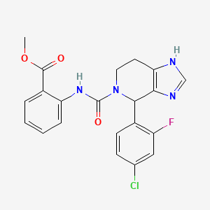 methyl 2-({[4-(4-chloro-2-fluorophenyl)-3,4,6,7-tetrahydro-5H-imidazo[4,5-c]pyridin-5-yl]carbonyl}amino)benzoate