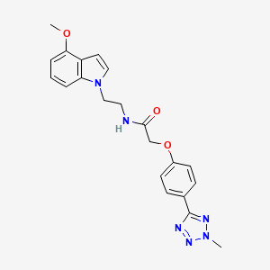 molecular formula C21H22N6O3 B15102279 N-[2-(4-methoxy-1H-indol-1-yl)ethyl]-2-[4-(2-methyl-2H-tetrazol-5-yl)phenoxy]acetamide 