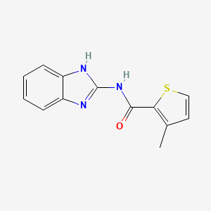 molecular formula C13H11N3OS B15102286 N-(1H-benzimidazol-2-yl)-3-methylthiophene-2-carboxamide CAS No. 761418-68-2