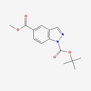 molecular formula C14H16N2O4 B1510230 1-tert-Butyl 5-methyl 1H-indazole-1,5-dicarboxylate CAS No. 1290181-22-4