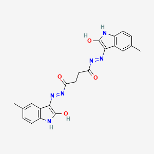 N'~1~,N'~4~-bis[(3Z)-5-methyl-2-oxo-1,2-dihydro-3H-indol-3-ylidene]butanedihydrazide