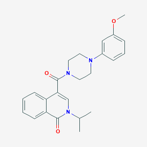 molecular formula C24H27N3O3 B15102333 2-isopropyl-4-{[4-(3-methoxyphenyl)piperazino]carbonyl}-1(2H)-isoquinolinone 