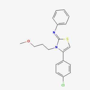 N-[(2Z)-4-(4-chlorophenyl)-3-(3-methoxypropyl)-1,3-thiazol-2(3H)-ylidene]aniline