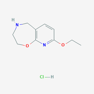 molecular formula C10H15ClN2O2 B1510235 8-Ethoxy-2,3,4,5-tetrahydropyrido[3,2-f][1,4]oxazepine hydrochloride 