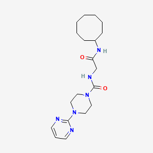 N-[2-(cyclooctylamino)-2-oxoethyl]-4-(pyrimidin-2-yl)piperazine-1-carboxamide