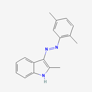 molecular formula C17H17N3 B15102387 (3E)-3-[2-(2,5-dimethylphenyl)hydrazinylidene]-2-methyl-3H-indole 