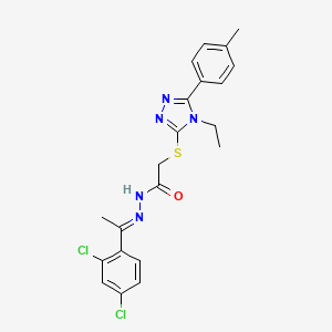 N'-[(1E)-1-(2,4-dichlorophenyl)ethylidene]-2-{[4-ethyl-5-(4-methylphenyl)-4H-1,2,4-triazol-3-yl]sulfanyl}acetohydrazide