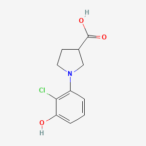 molecular formula C11H12ClNO3 B1510240 1-(2-Chloro-3-hydroxyphenyl)pyrrolidine-3-carboxylic acid CAS No. 925233-24-5