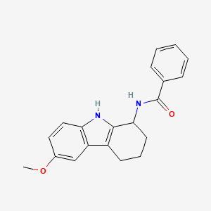 molecular formula C20H20N2O2 B15102403 N-(6-methoxy-2,3,4,9-tetrahydro-1H-carbazol-1-yl)benzamide 