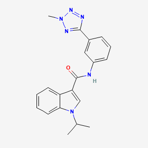 molecular formula C20H20N6O B15102405 N-[3-(2-methyl-2H-tetrazol-5-yl)phenyl]-1-(propan-2-yl)-1H-indole-3-carboxamide 