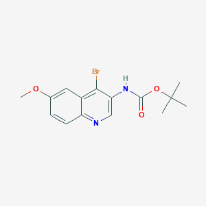 (4-Bromo-6-methoxy-quinolin-3-yl)-carbamic acid tert-butyl ester